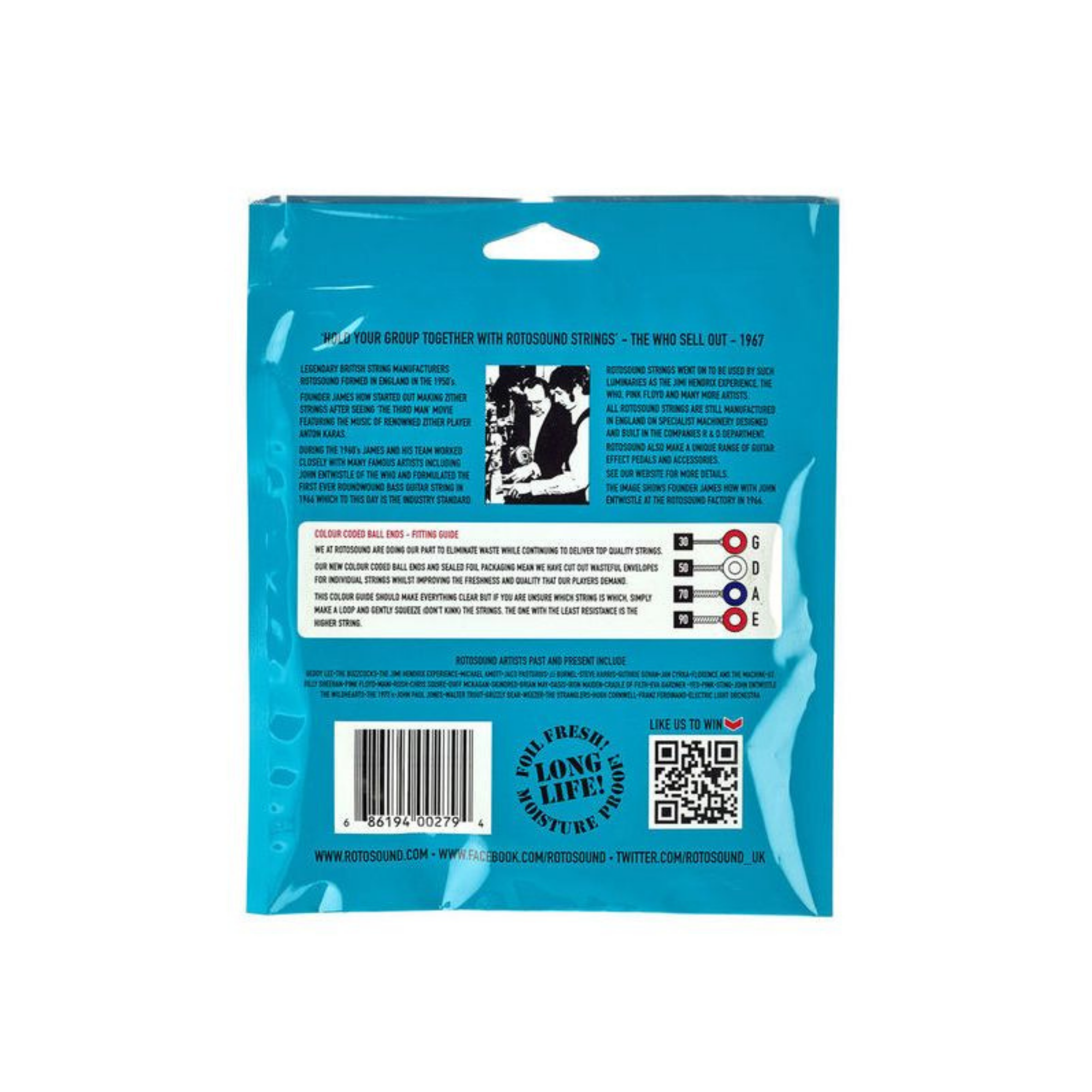 Rotosound Funkmaster 66 Bass Guitar Strings
